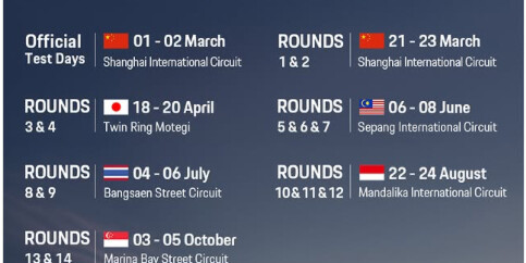 A detailed schedule for the 2025 Porsche Carrera Cup, featuring official test days and race rounds at renowned circuits.